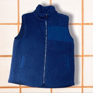 Blue Sherpa Zip Vest
